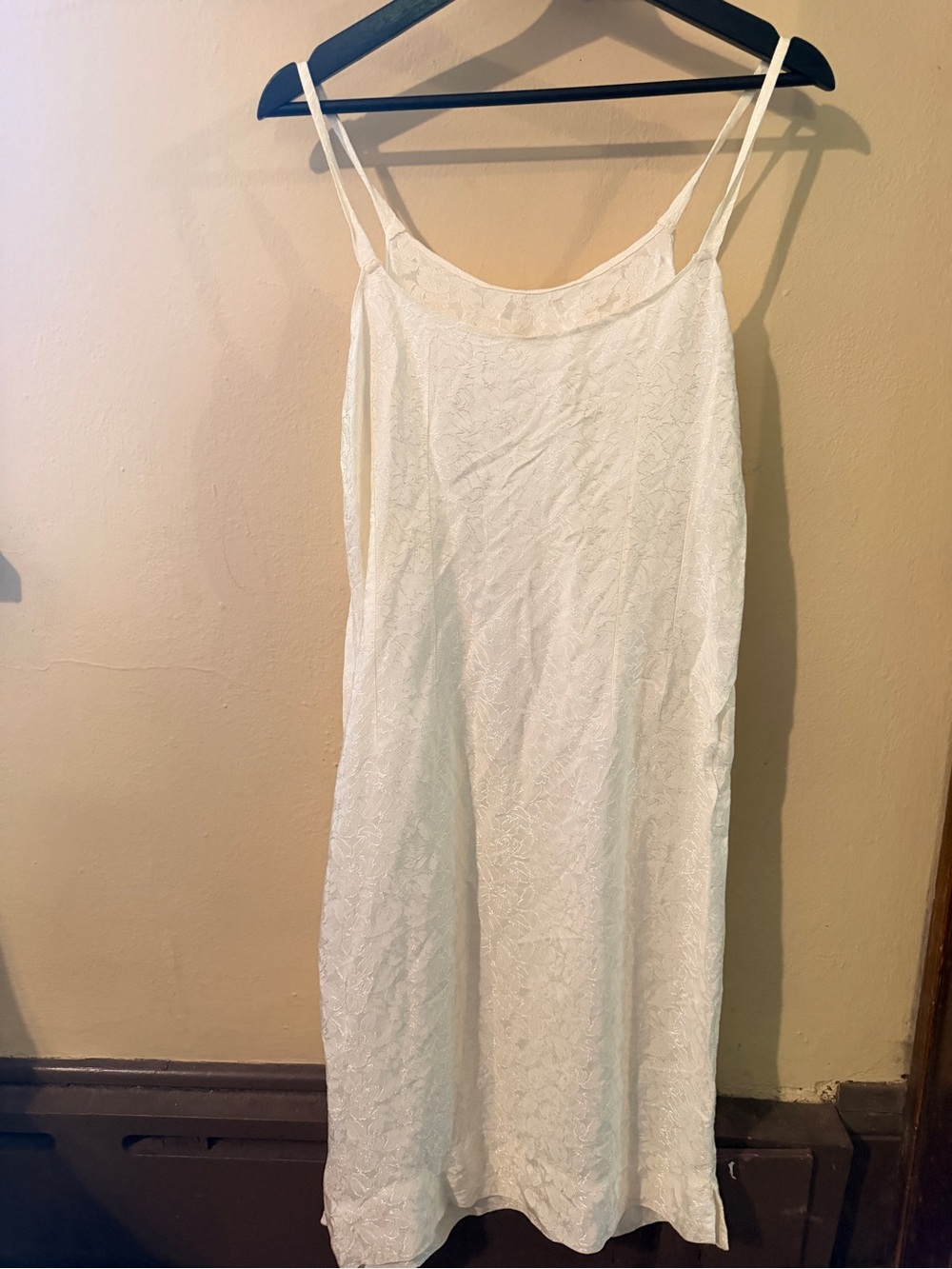 Vintage Women's White Lace Slip Dress - Brand Unknown